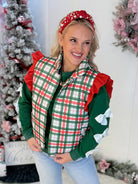Jess Lea Classic Christmas Plaid Vest-170 Jackets/Outerwear-Jess Lea-The Lovely Closet, Women's Fashion Boutique in Alexandria, KY