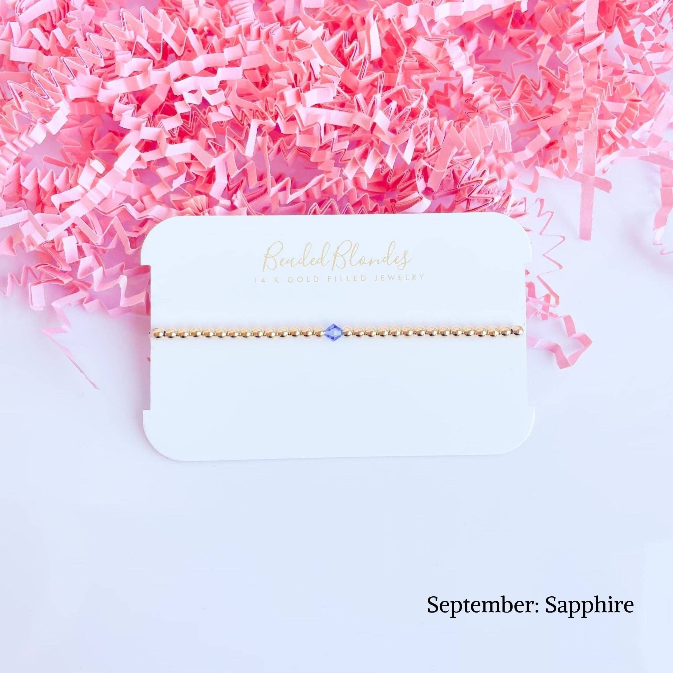 Beaded Blondes 7.25 inch Swarovski Birthstone Bracelet-250 Jewelry-Beaded Blondes-The Lovely Closet, Women's Fashion Boutique in Alexandria, KY