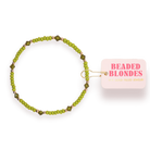Eleanor Bracelet in Olive: Extended 7.25 inch-bracelet-Beaded Blondes-The Lovely Closet, Women's Fashion Boutique in Alexandria, KY