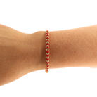 Crimson Red Demi Bracelet: Gold / Extended 7.25 inch-bracelet-Beaded Blondes-The Lovely Closet, Women's Fashion Boutique in Alexandria, KY