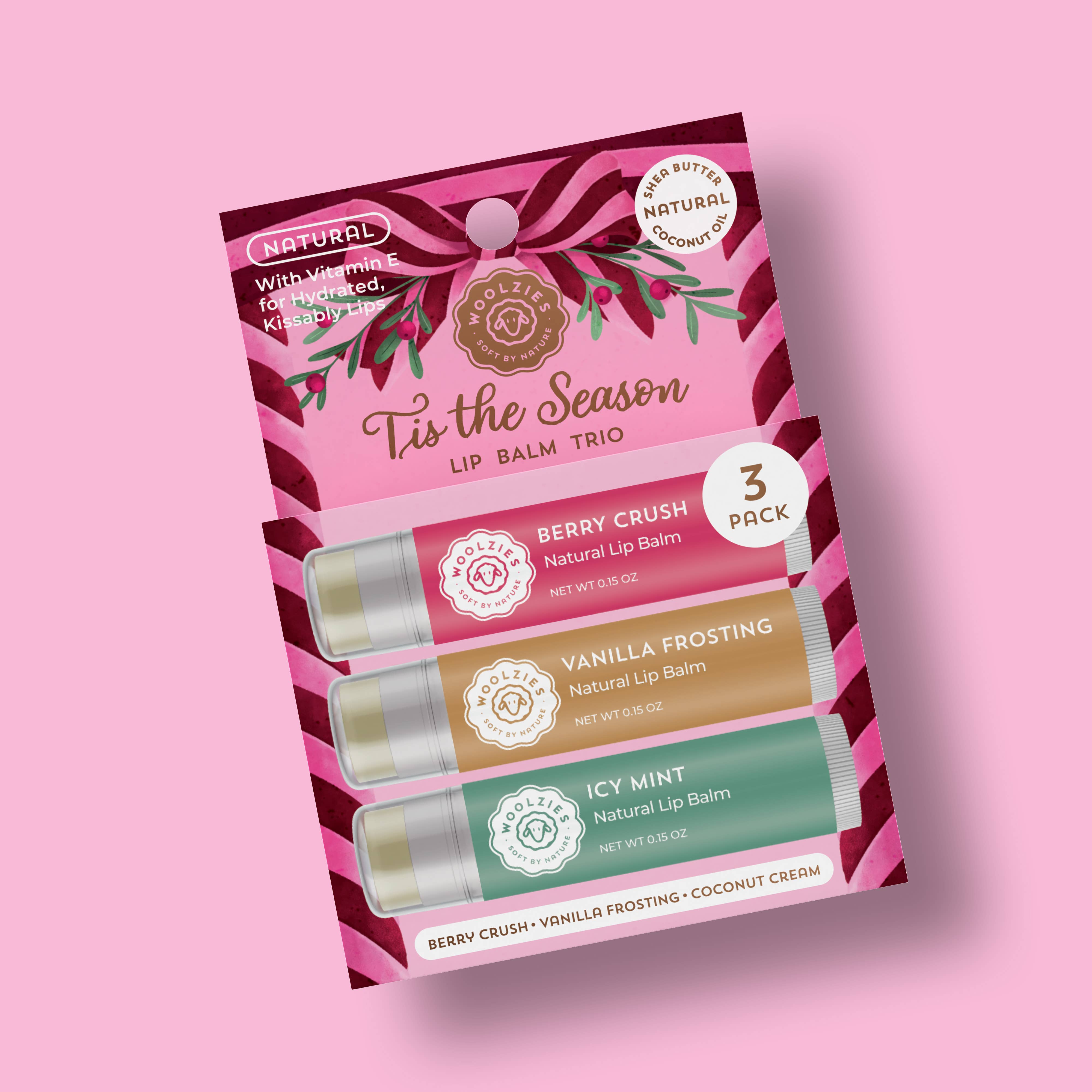 Tis the Season Holiday Lip Balm Trio-350 Holiday-Woolzies-The Lovely Closet, Women's Fashion Boutique in Alexandria, KY