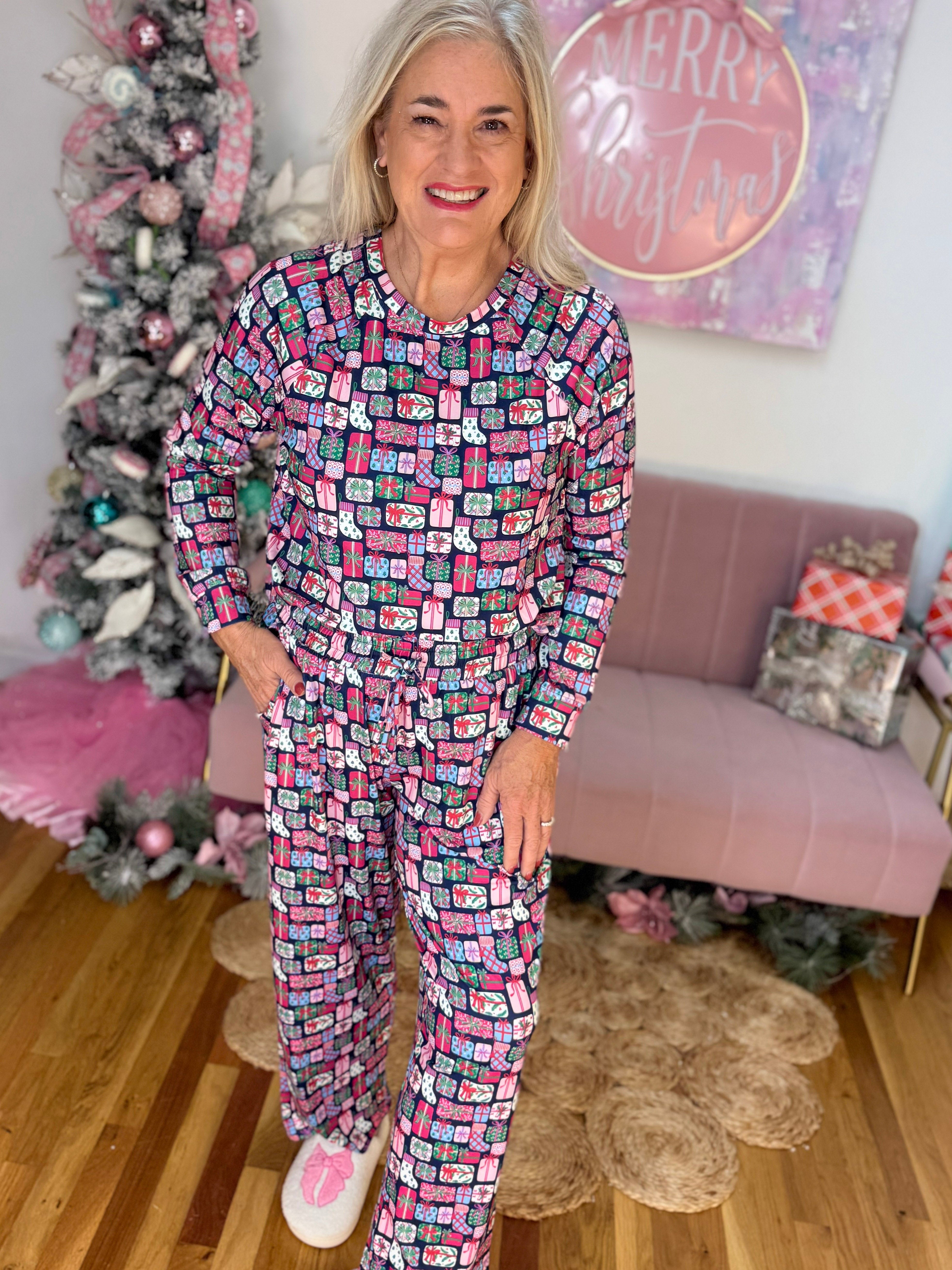 Annie Pants Set - No Peeking - Navy-190 Rompers/Jumpsuits/Sets-Mary Square-The Lovely Closet, Women's Fashion Boutique in Alexandria, KY