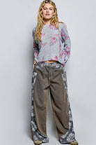 Butterfly Print Sequin Flower Knit Sweater-110 Long Sleeve Top-Pol Clothing-The Lovely Closet, Women's Fashion Boutique in Alexandria, KY