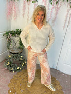 Vintage Rose Patchwork Print Pant-240 Pants-easel-The Lovely Closet, Women's Fashion Boutique in Alexandria, KY