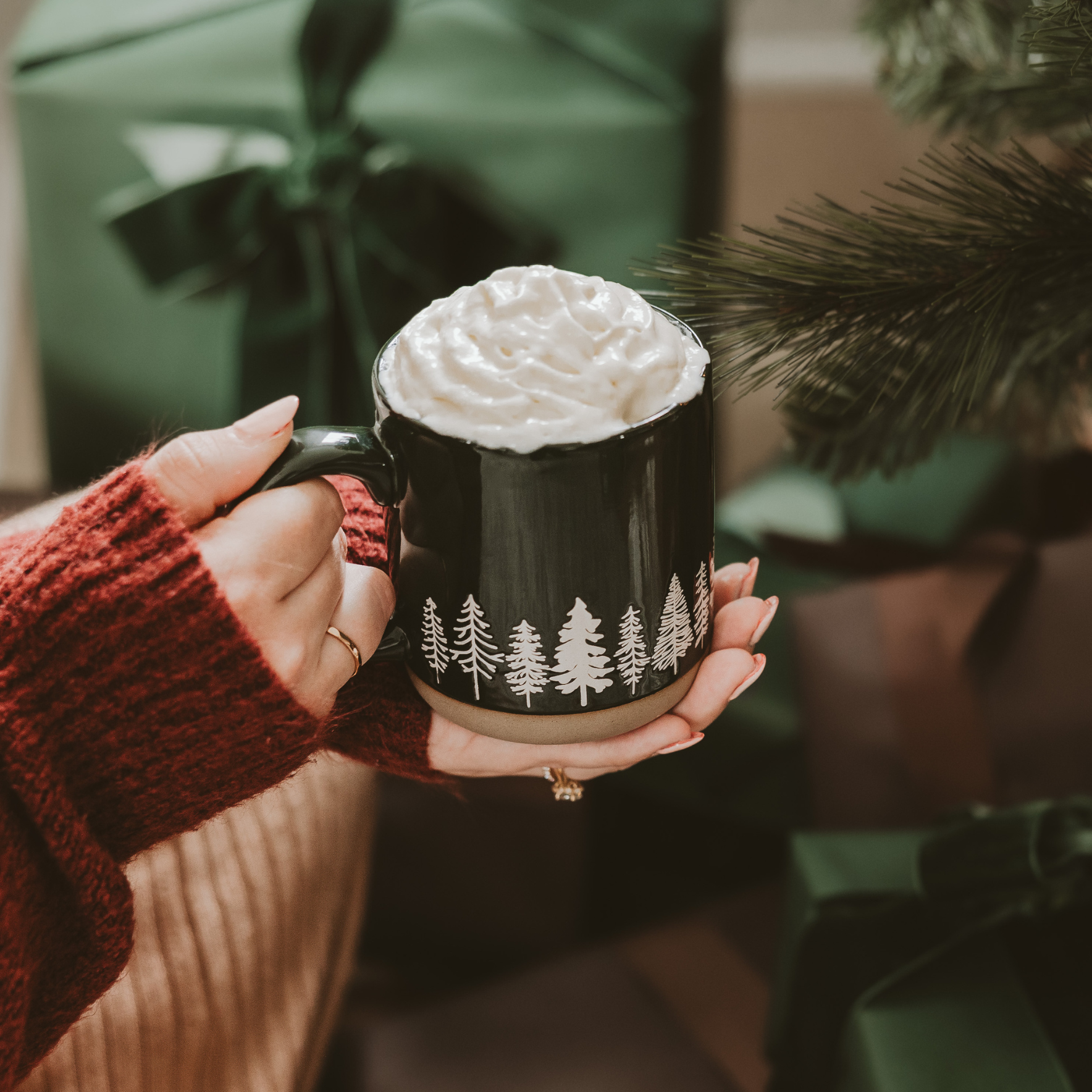 Pine Trees Stoneware Coffee Mug-310 Gift-Sweet Water Decor-The Lovely Closet, Women's Fashion Boutique in Alexandria, KY