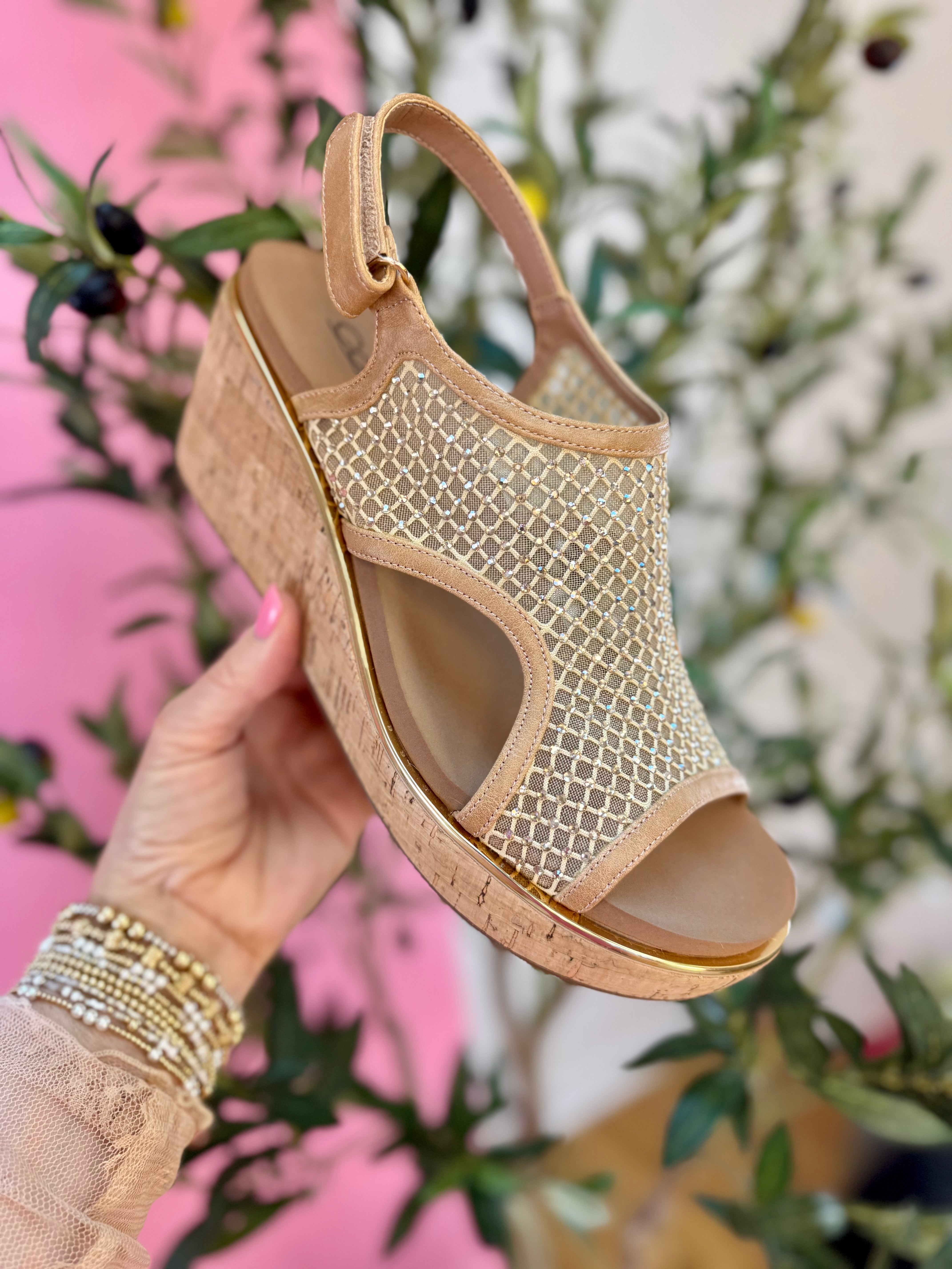 Corkys Carley Caramel Mesh-270 Shoes-The Lovely Closet-The Lovely Closet, Women's Fashion Boutique in Alexandria, KY