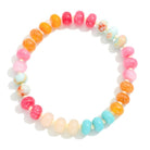 Candy Stone Stretch Bracelet - Light Multi-280 Accessories-judson-The Lovely Closet, Women's Fashion Boutique in Alexandria, KY