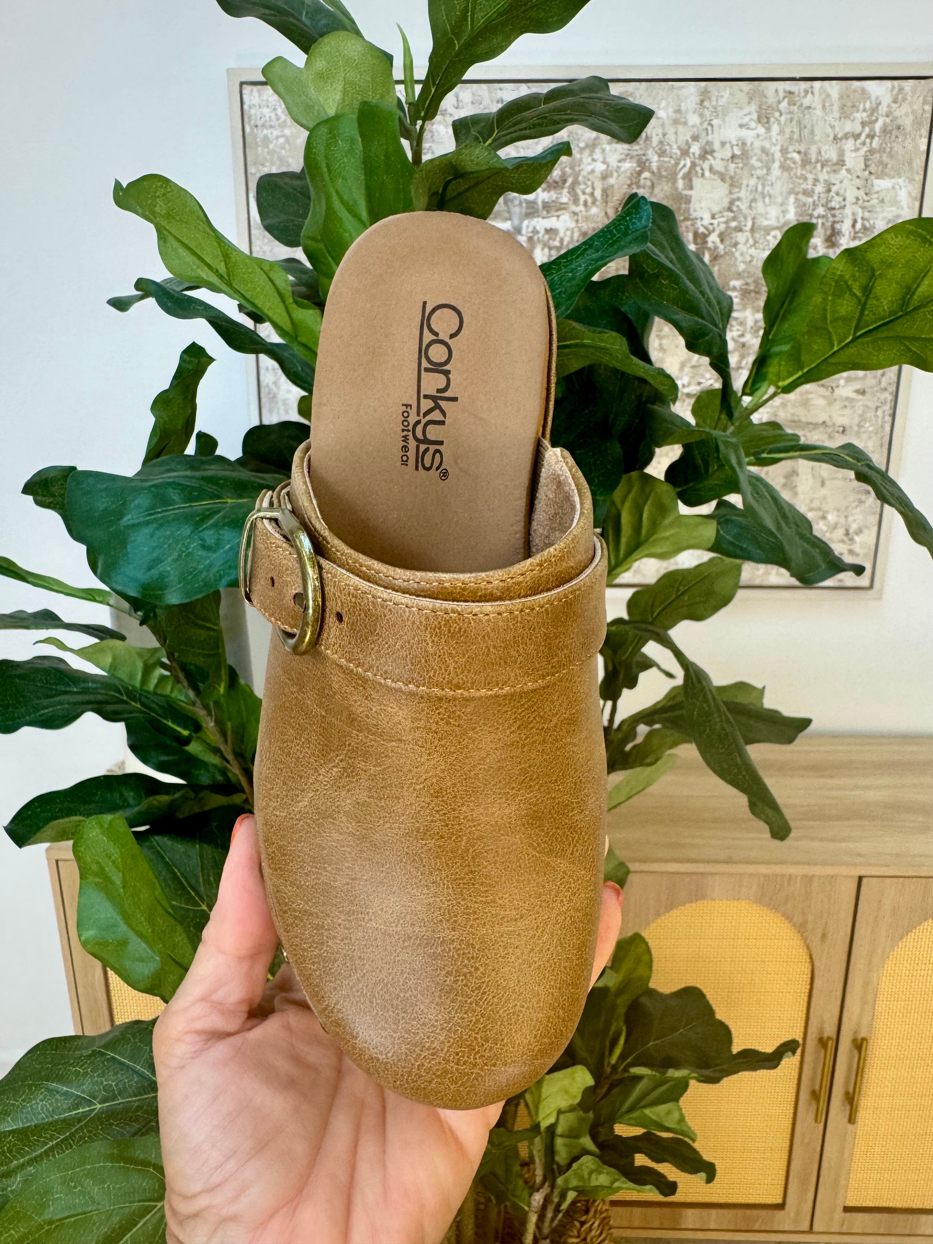 Corkys Who Knew Clog - Tan-270 Shoes-Corkys-The Lovely Closet, Women's Fashion Boutique in Alexandria, KY