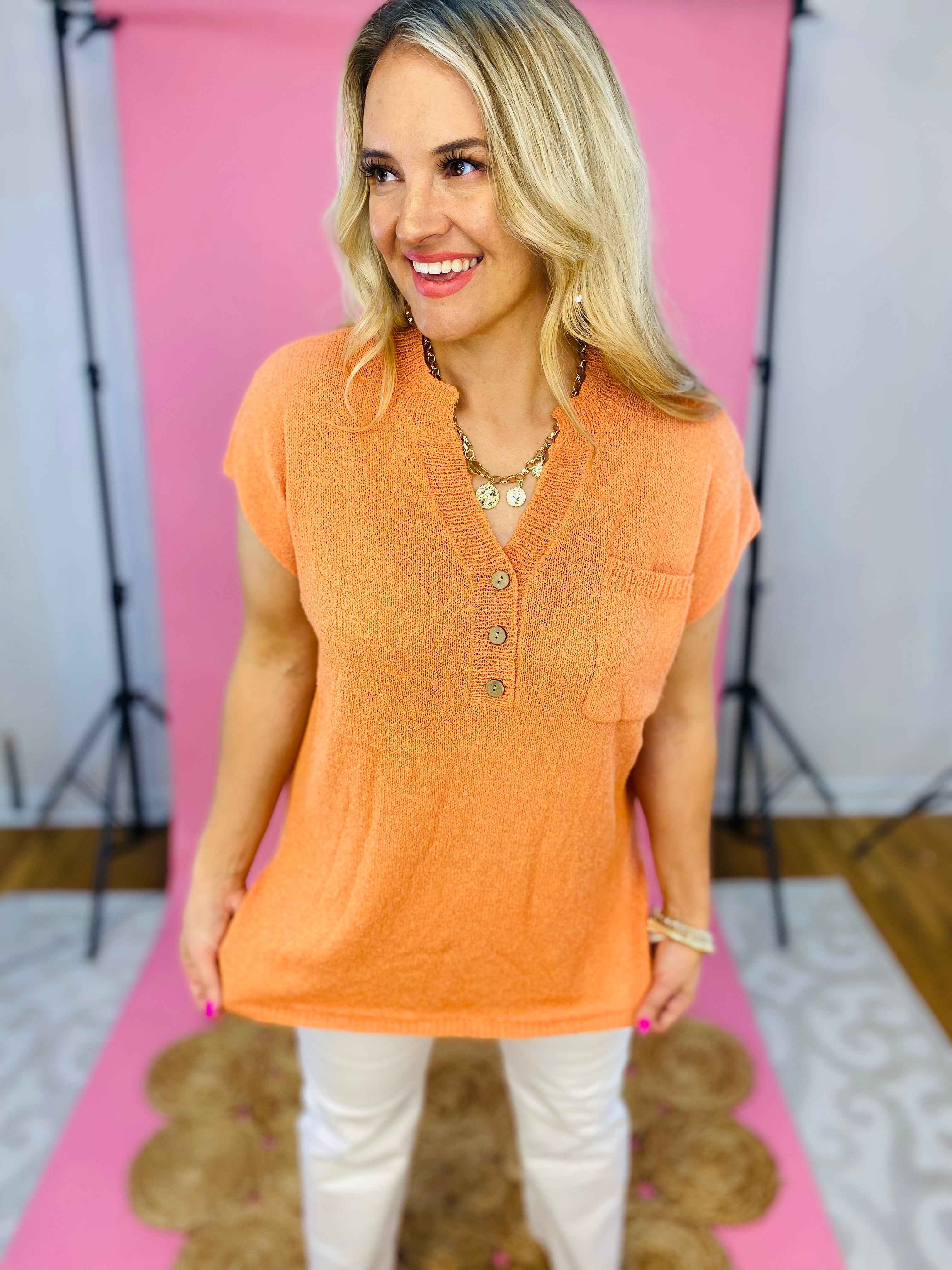 Destination Sunset Light Weight Knit Top-140 Sweaters-Doe and Rae-The Lovely Closet, Women's Fashion Boutique in Alexandria, KY