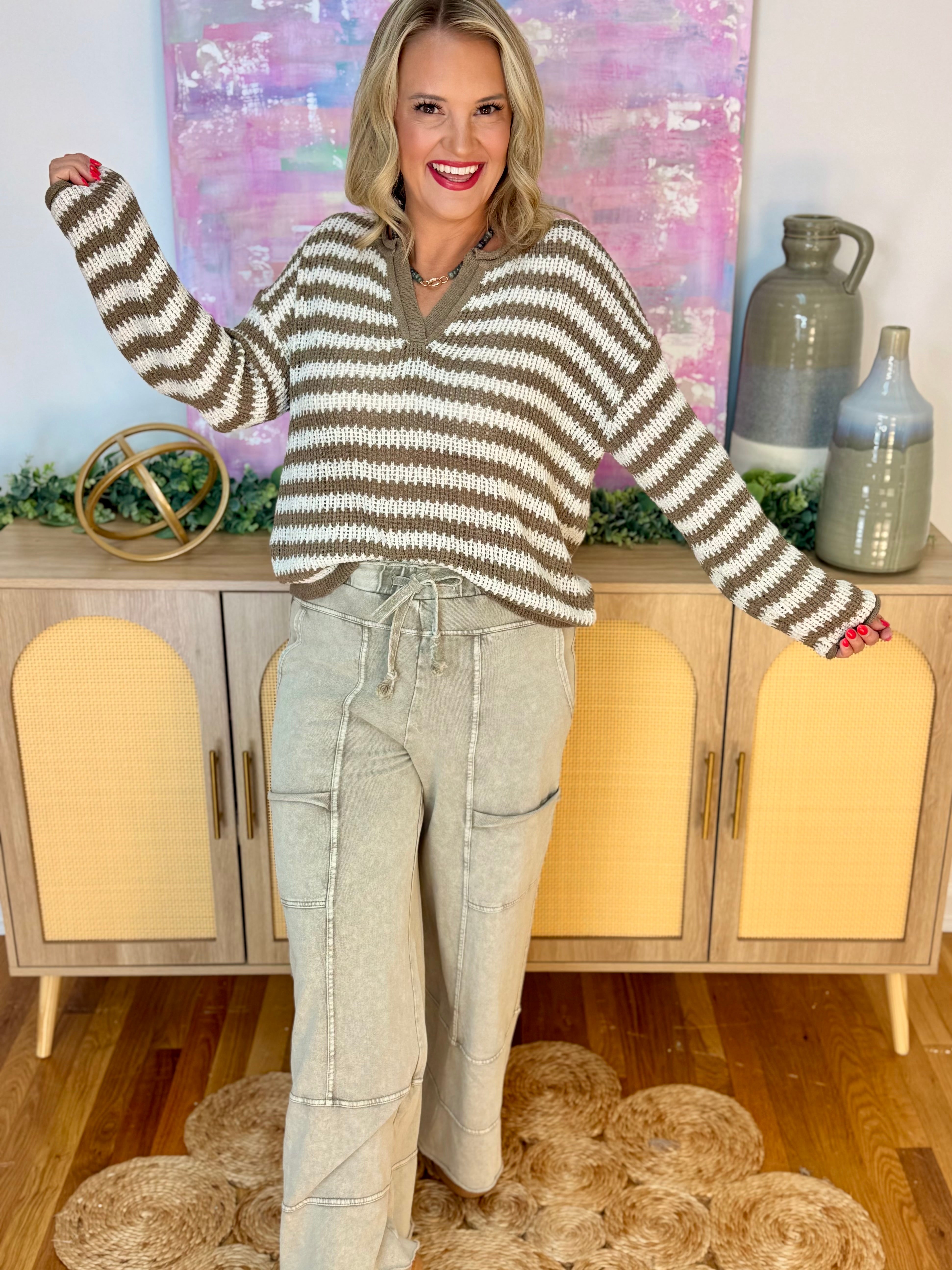 Scenic Route Sweater - Mocha-110 Long Sleeve Top-Blu Pepper-The Lovely Closet, Women's Fashion Boutique in Alexandria, KY