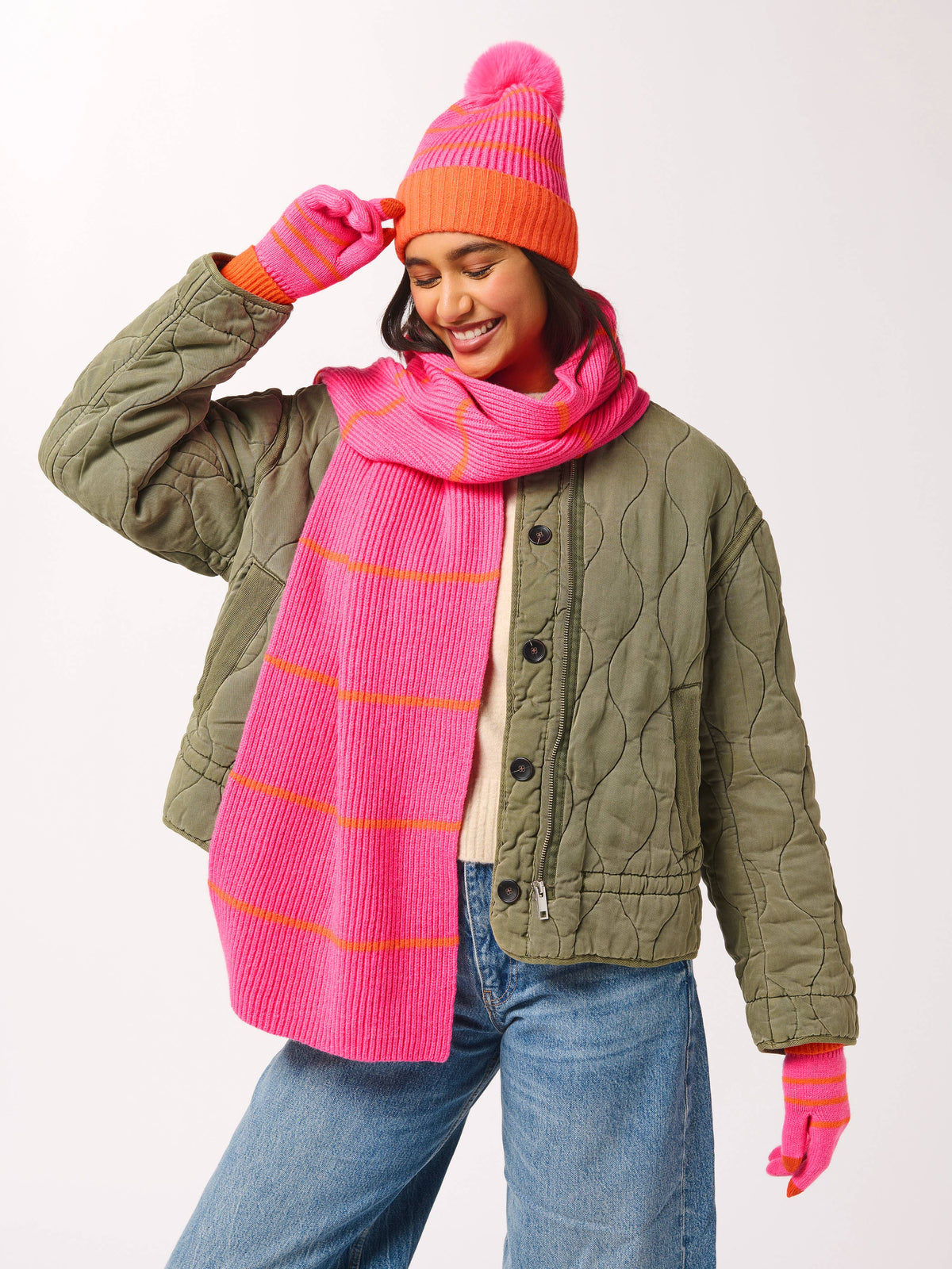 Allison Touchscreen Gloves - Pink-350 Holiday-Shiraleah-The Lovely Closet, Women's Fashion Boutique in Alexandria, KY