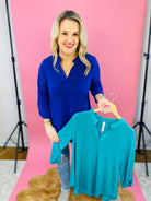 Lizzy Top Emerald-110 Long Sleeve Top-Dear Scarlett-The Lovely Closet, Women's Fashion Boutique in Alexandria, KY