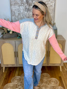 FINAL SALE - Happy Girl Top-110 Long Sleeve Top-7th Ray-The Lovely Closet, Women's Fashion Boutique in Alexandria, KY