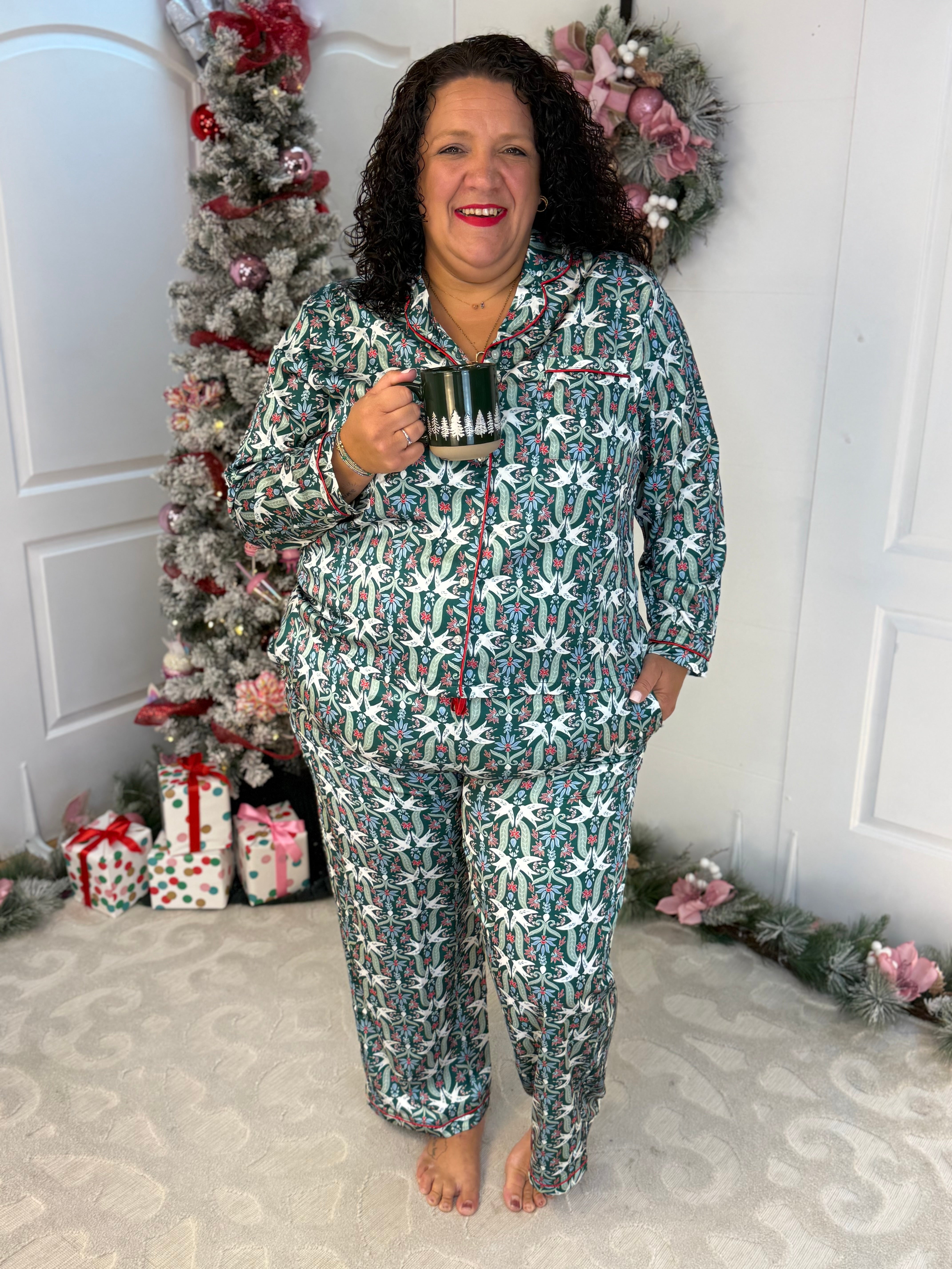 FINAL SALE Mary Square Gossamer Wings Charlotte Satin Pant Set-350 Holiday-Mary Square-The Lovely Closet, Women's Fashion Boutique in Alexandria, KY