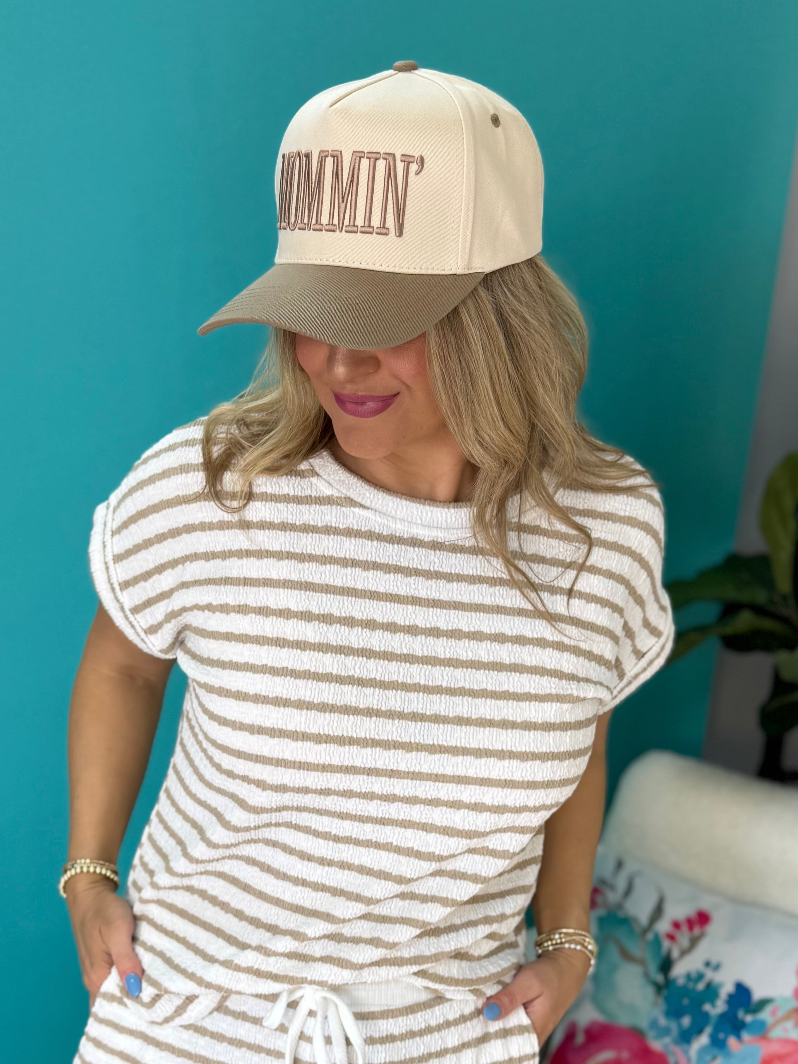 Mommin’ Embroidered Hat-280 Accessories-judson-The Lovely Closet, Women's Fashion Boutique in Alexandria, KY
