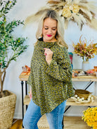 Olive Leopard Poncho-110 Long Sleeve Top-The Lovely Closet-The Lovely Closet, Women's Fashion Boutique in Alexandria, KY