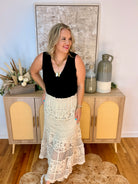 Sandy Toes Midi Skirt-230 Skirts/Shorts-Doe and Rae-The Lovely Closet, Women's Fashion Boutique in Alexandria, KY