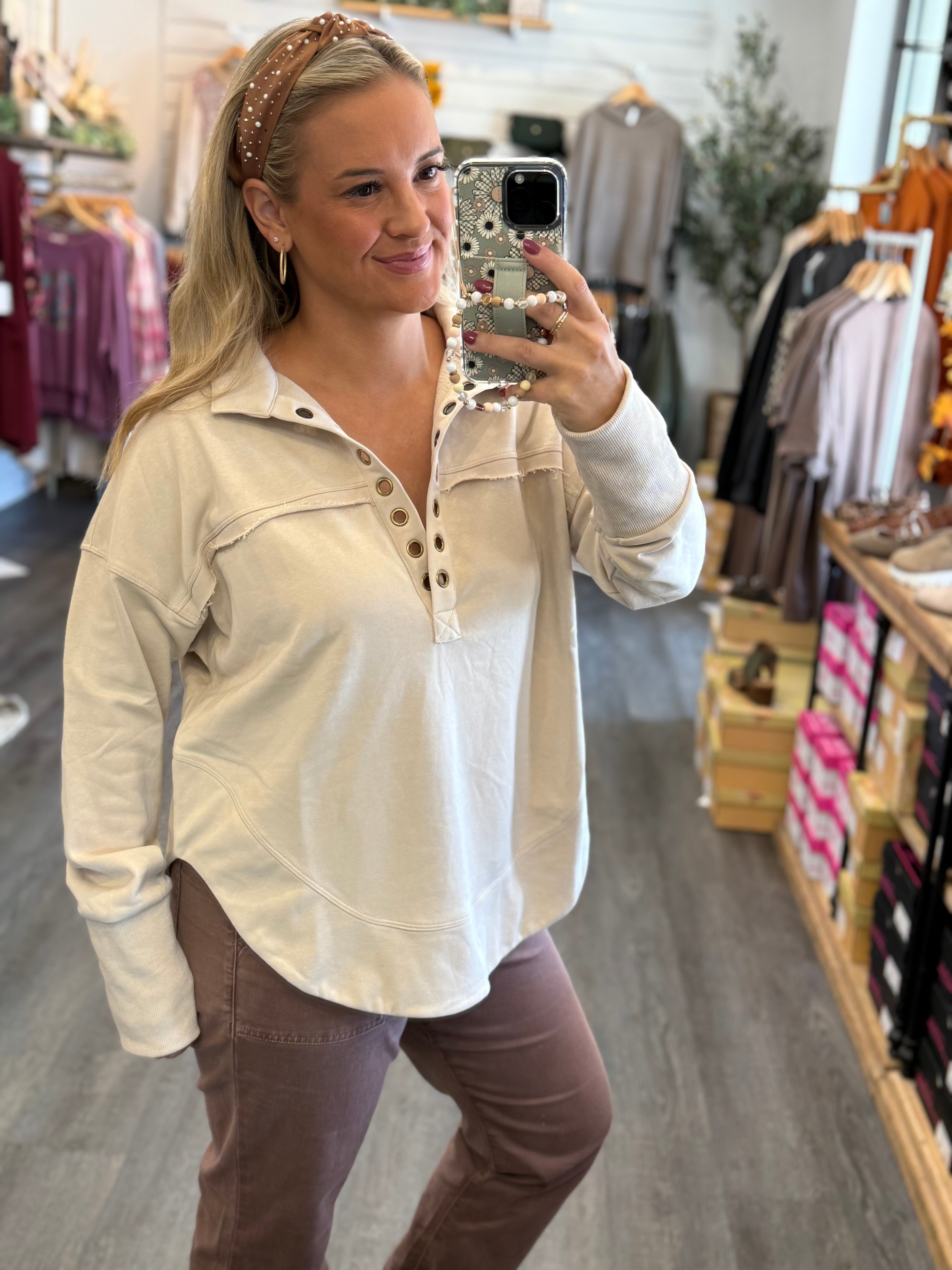 Hayride Pullover-110 Long Sleeve Top-bibi-The Lovely Closet, Women's Fashion Boutique in Alexandria, KY