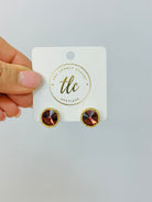 Burgundy Stud Earrings-250 Jewelry-The Lovely Closet-The Lovely Closet, Women's Fashion Boutique in Alexandria, KY