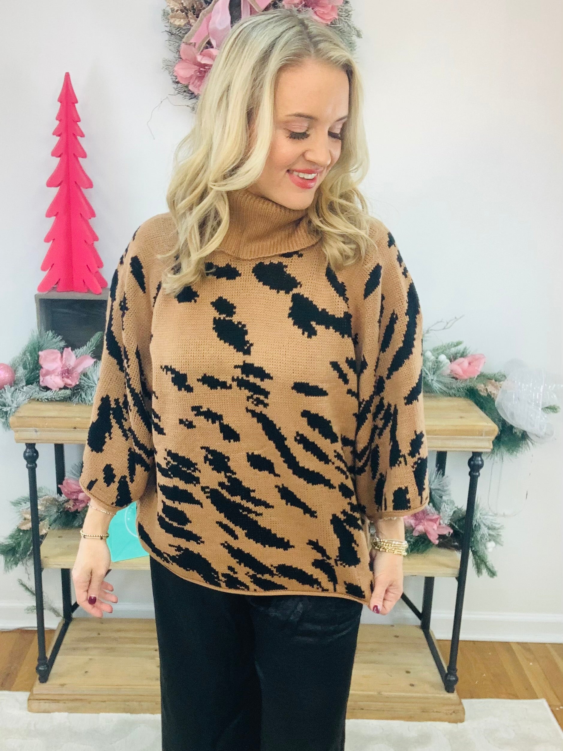 Leopard Luxe Sweater-140 Sweaters-The Lovely Closet-The Lovely Closet, Women's Fashion Boutique in Alexandria, KY