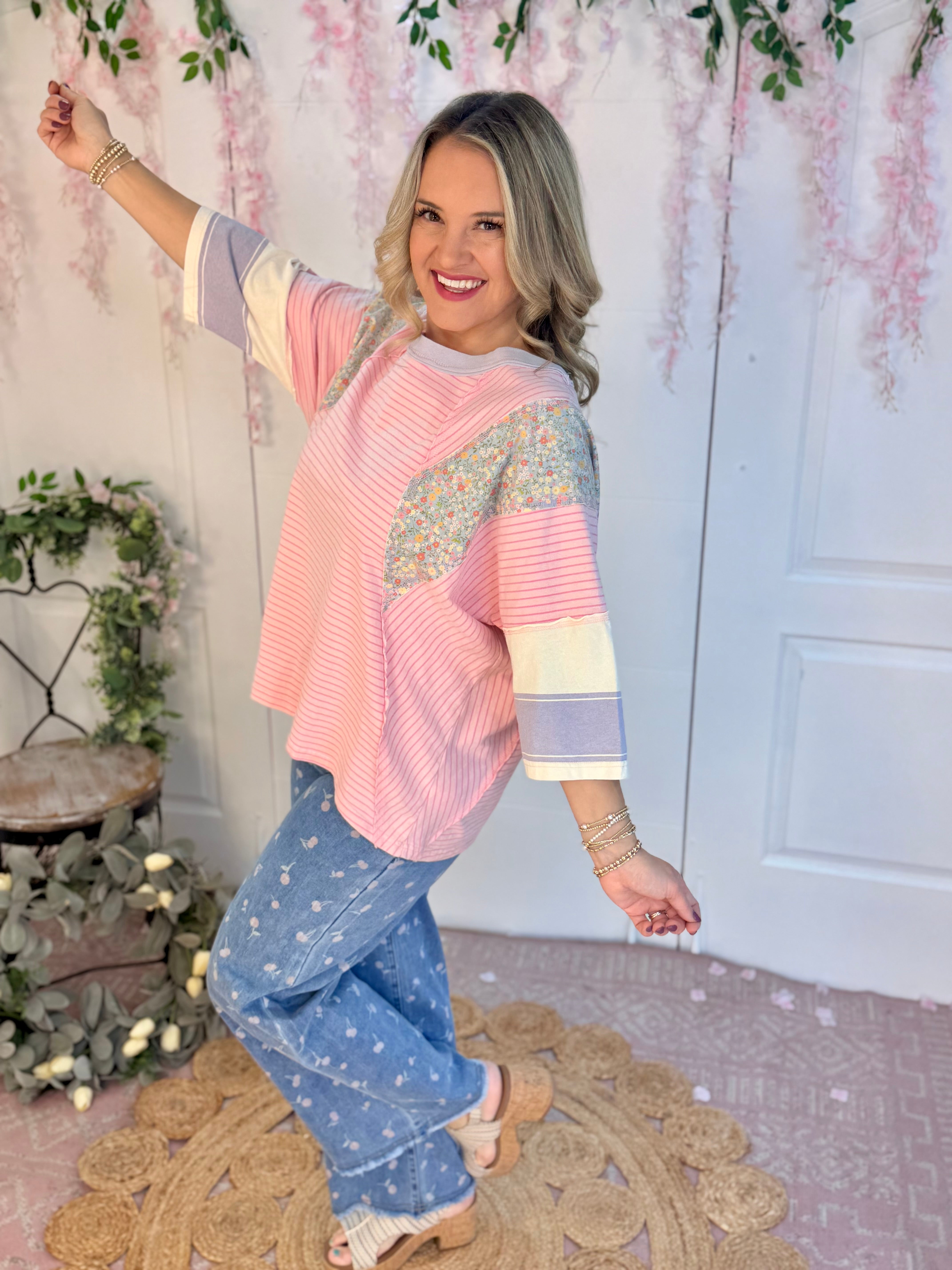 Day Dream Top-100 Short Sleeve Tops-easel-The Lovely Closet, Women's Fashion Boutique in Alexandria, KY