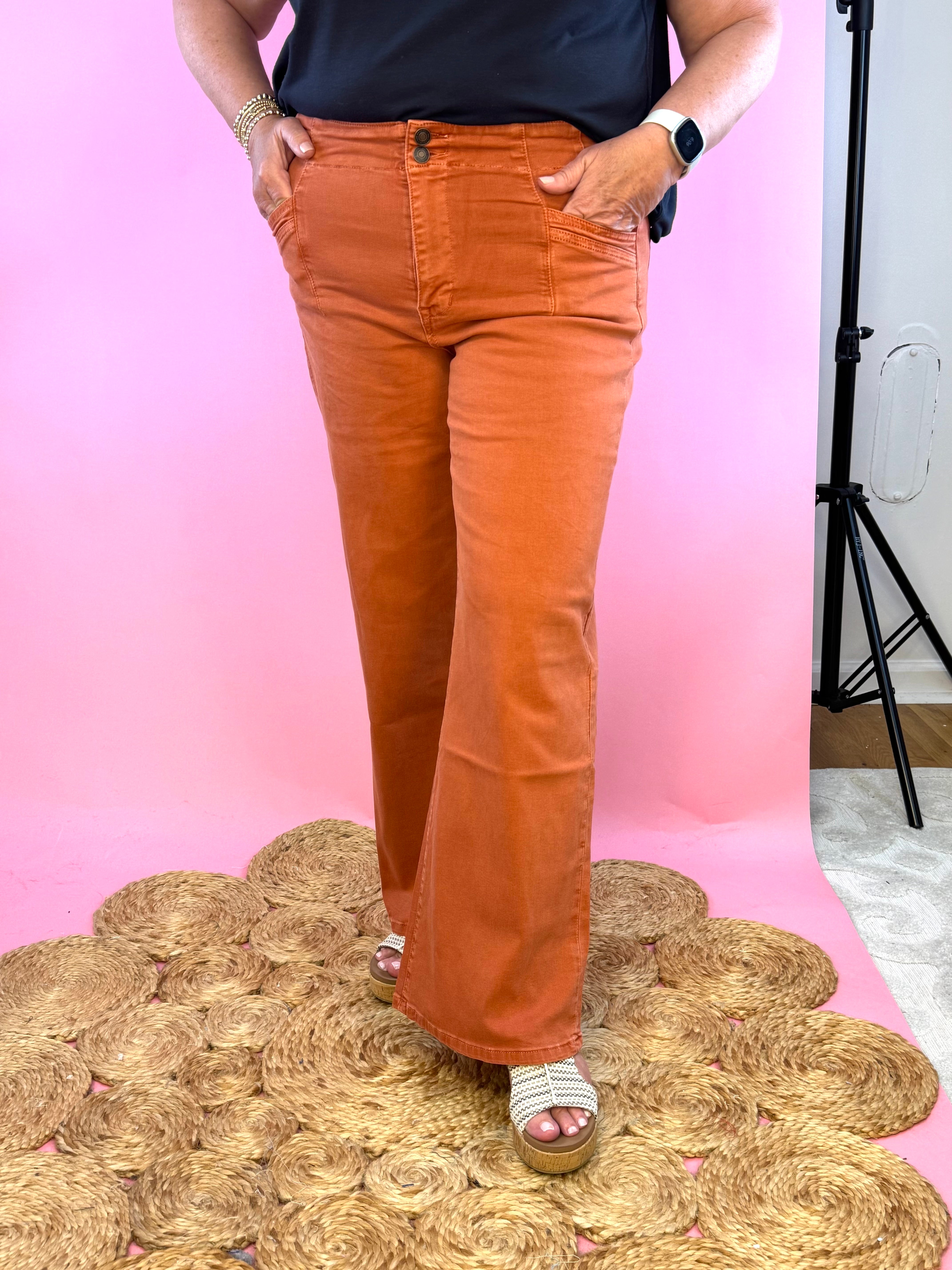 Mica High Rise Wide Leg Pants - Penny-210 Jeans-Mica Denim-The Lovely Closet, Women's Fashion Boutique in Alexandria, KY