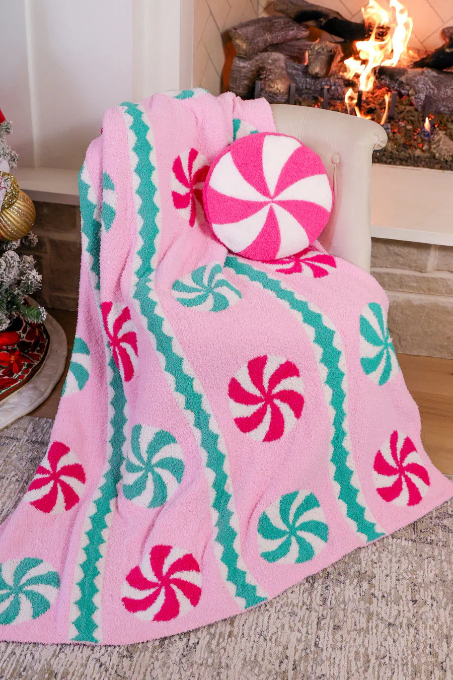 Christmas Cheer Lux Blanket Winter Mint-350 Holiday-Jess Lea-The Lovely Closet, Women's Fashion Boutique in Alexandria, KY