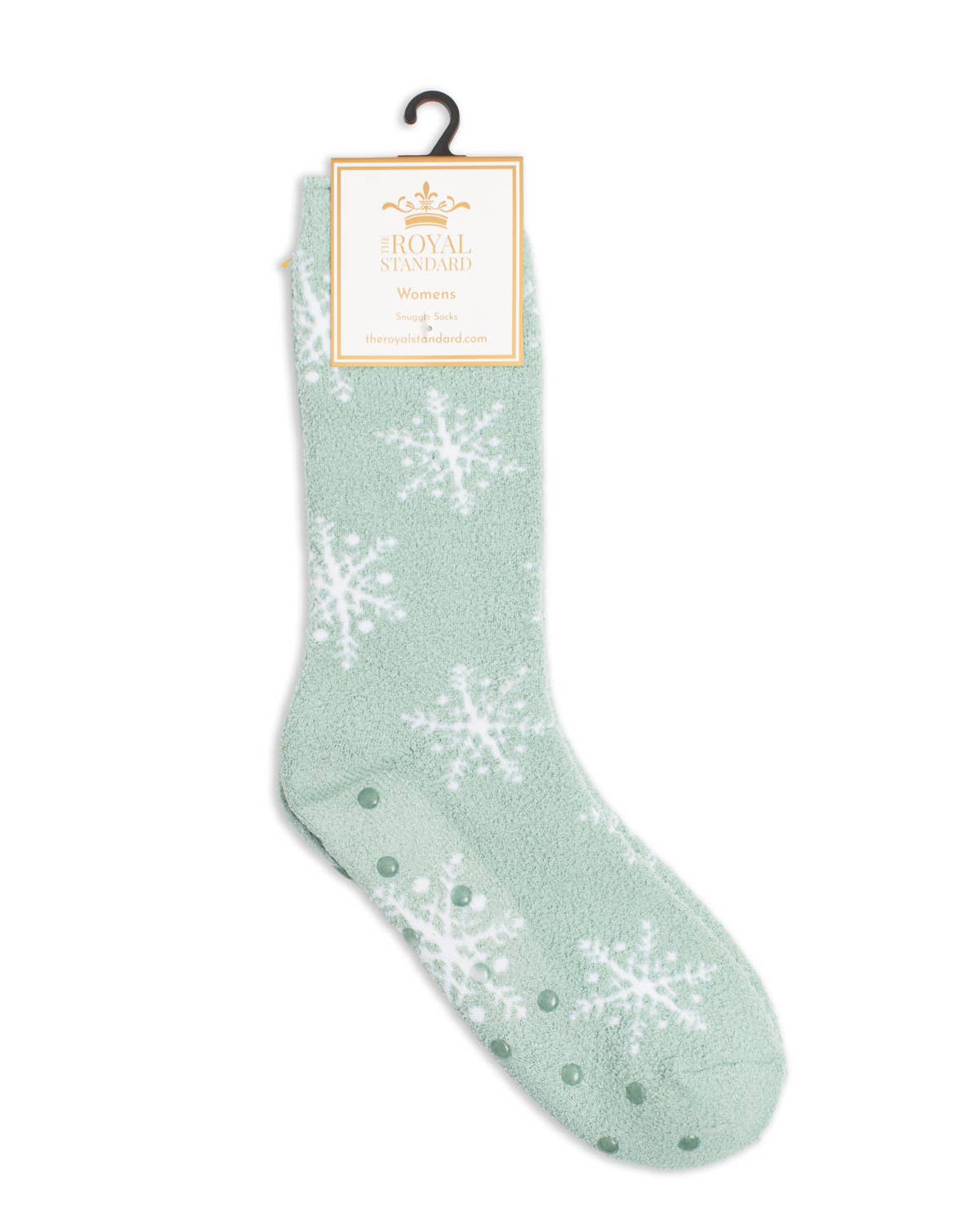 Snowflake Snuggle Socks Green/White One Size-Socks-The Royal Standard-The Lovely Closet, Women's Fashion Boutique in Alexandria, KY