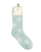 Snowflake Snuggle Socks Green/White One Size-Socks-The Royal Standard-The Lovely Closet, Women's Fashion Boutique in Alexandria, KY
