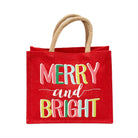 Merry & Bright Gift Tote - Red/Multi-310 Gift-The Royal Standard-The Lovely Closet, Women's Fashion Boutique in Alexandria, KY