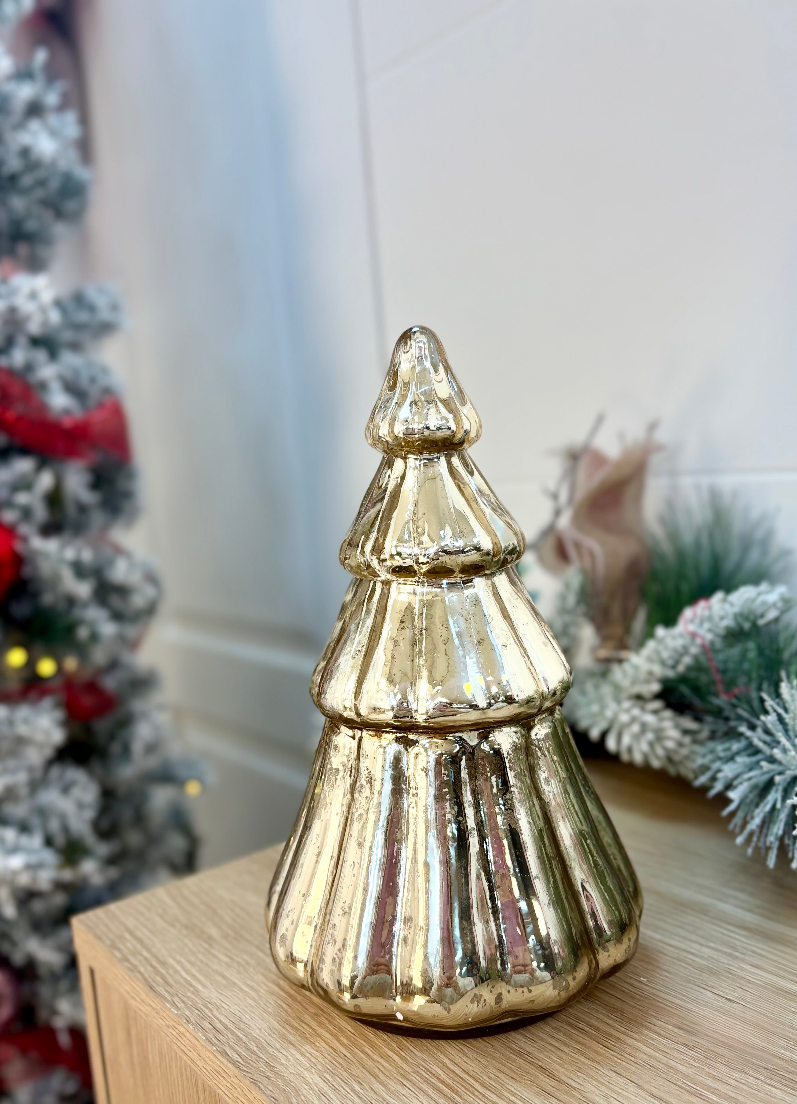FINAL SALE Christmas Tree Gold Mercury Glass Candle-350 Holiday-Mary Square-The Lovely Closet, Women's Fashion Boutique in Alexandria, KY