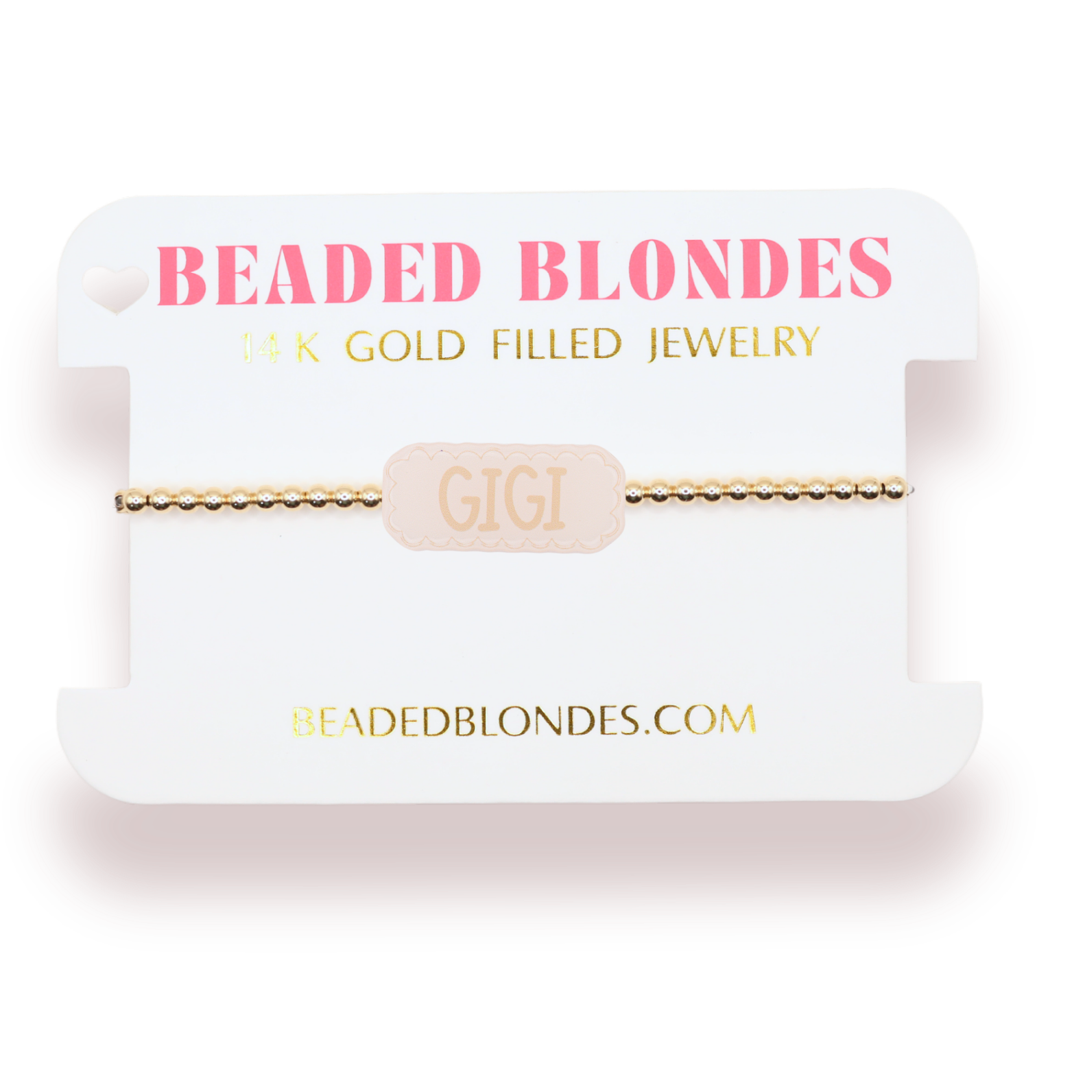 Gigi Bracelet on Gold: Standard 6.75 Inch-bracelet-Beaded Blondes-The Lovely Closet, Women's Fashion Boutique in Alexandria, KY