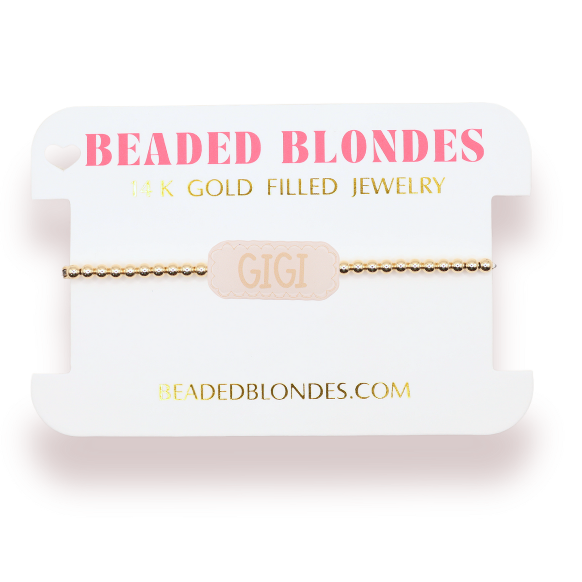 Gigi Bracelet on Gold: Standard 6.75 Inch-bracelet-Beaded Blondes-The Lovely Closet, Women's Fashion Boutique in Alexandria, KY