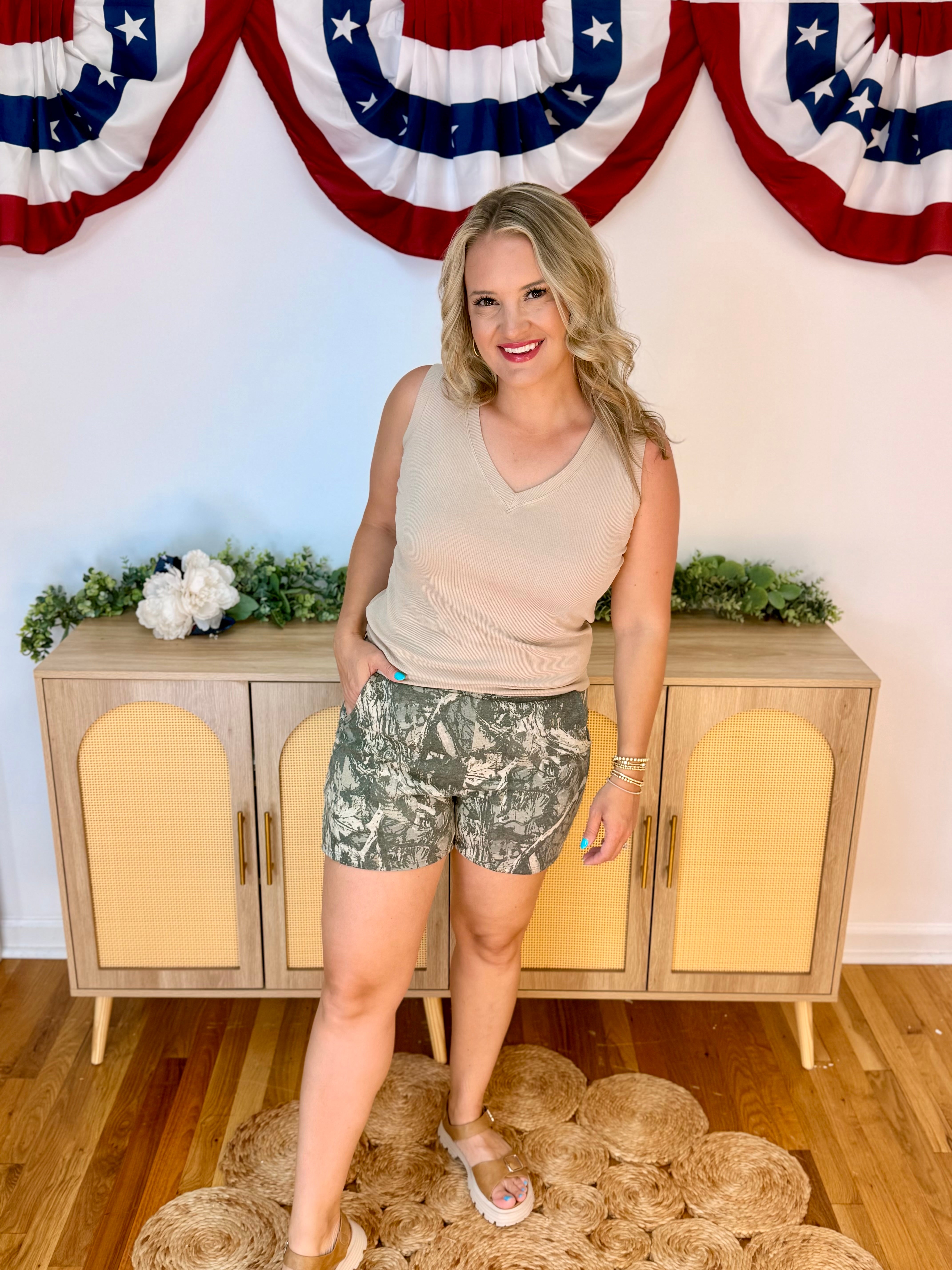 Camo Shorts-230 Skirts/Shorts-The Lovely Closet-The Lovely Closet, Women's Fashion Boutique in Alexandria, KY