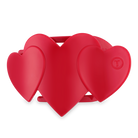 Flat Hair Clip | Large | Red Heart to Heart-300 Headwear-TELETIES-The Lovely Closet, Women's Fashion Boutique in Alexandria, KY