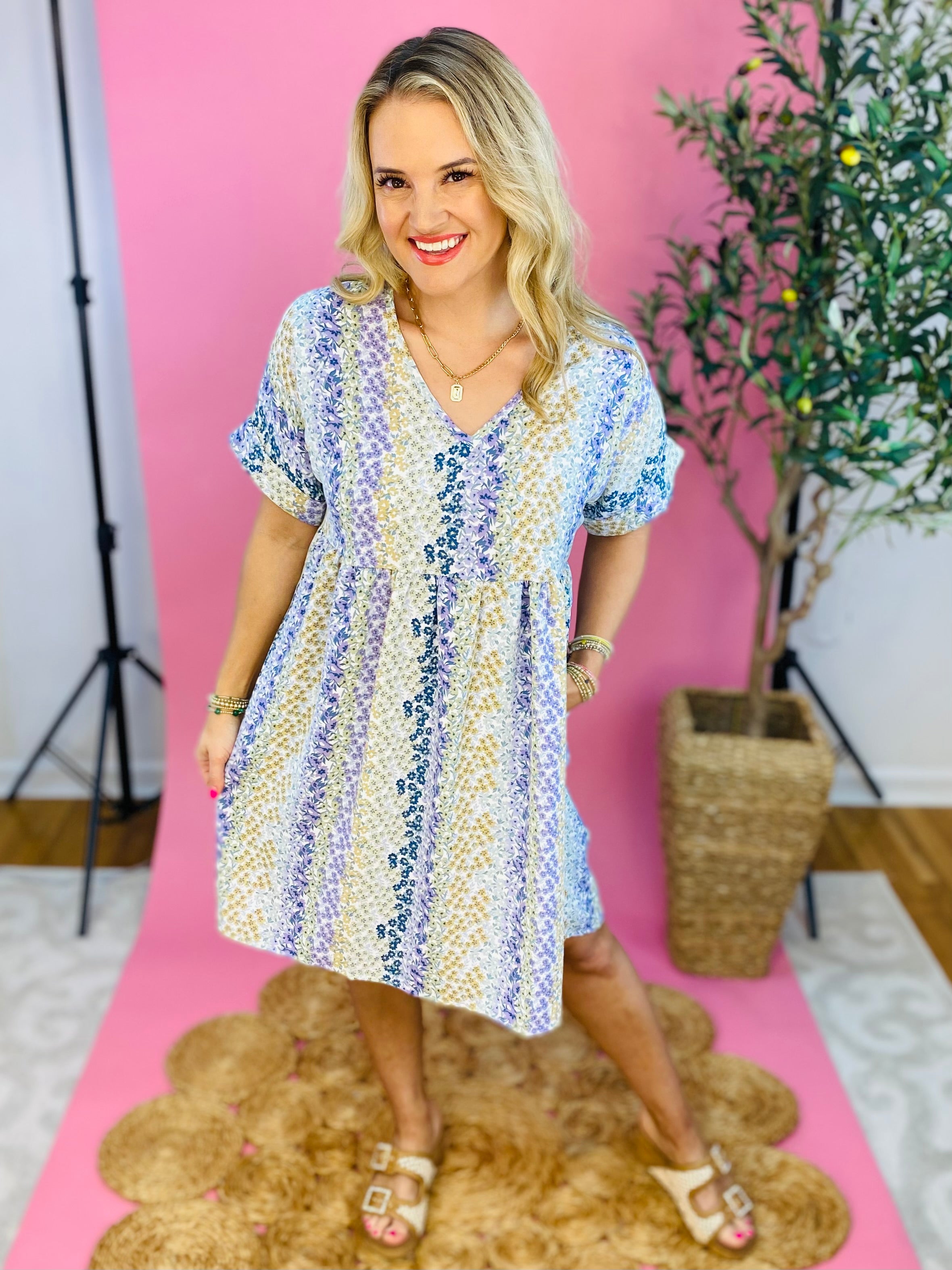 FINAL SALE - Field of Flowers Dress-180 Dresses-mittoshop-The Lovely Closet, Women's Fashion Boutique in Alexandria, KY