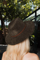 Corduroy Fedora Hat – Olive-280 Accessories-The Lovely Closet-The Lovely Closet, Women's Fashion Boutique in Alexandria, KY