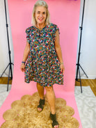 Garden Flower Babydoll Dress-180 Dresses-mittoshop-The Lovely Closet, Women's Fashion Boutique in Alexandria, KY
