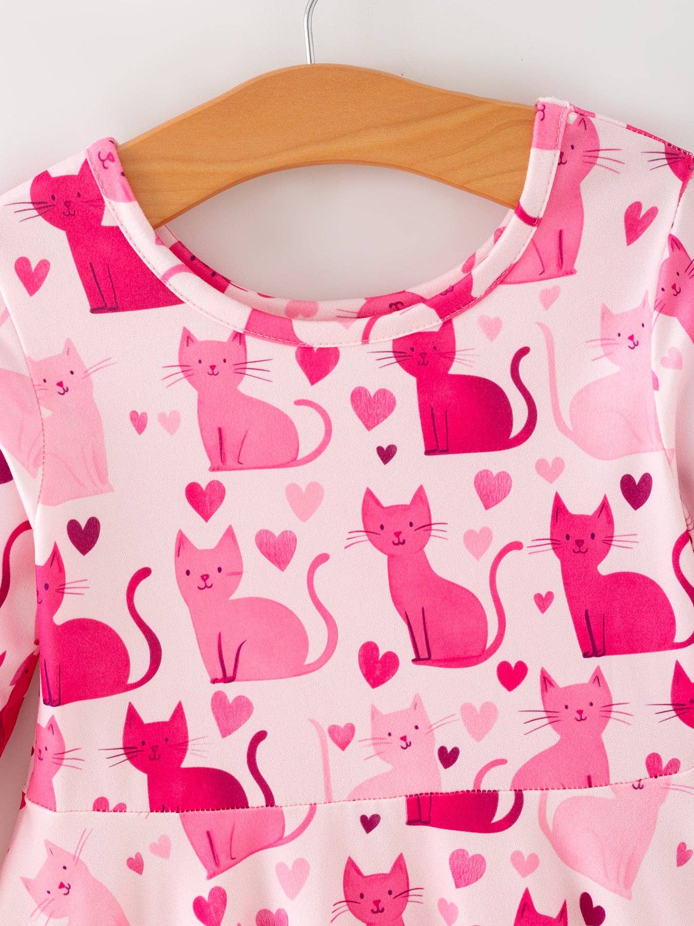 Valentine Toddler Girls Pink Cat Dress-360 Carolines Closet-Rylee Faith Designs-The Lovely Closet, Women's Fashion Boutique in Alexandria, KY