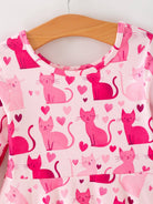 Valentine Toddler Girls Pink Cat Dress-360 Carolines Closet-Rylee Faith Designs-The Lovely Closet, Women's Fashion Boutique in Alexandria, KY