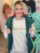 Thankful Embroidered Crewneck-150 Sweatshirts-The Lovely Closet-The Lovely Closet, Women's Fashion Boutique in Alexandria, KY