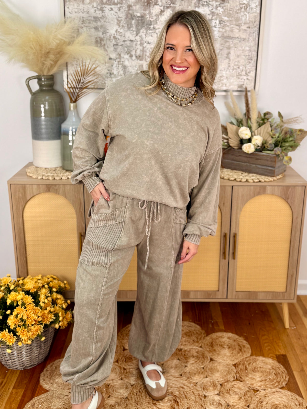 Cool Intentions Pullover - Vintage Olive-110 Long Sleeve Top-jHer-The Lovely Closet, Women's Fashion Boutique in Alexandria, KY