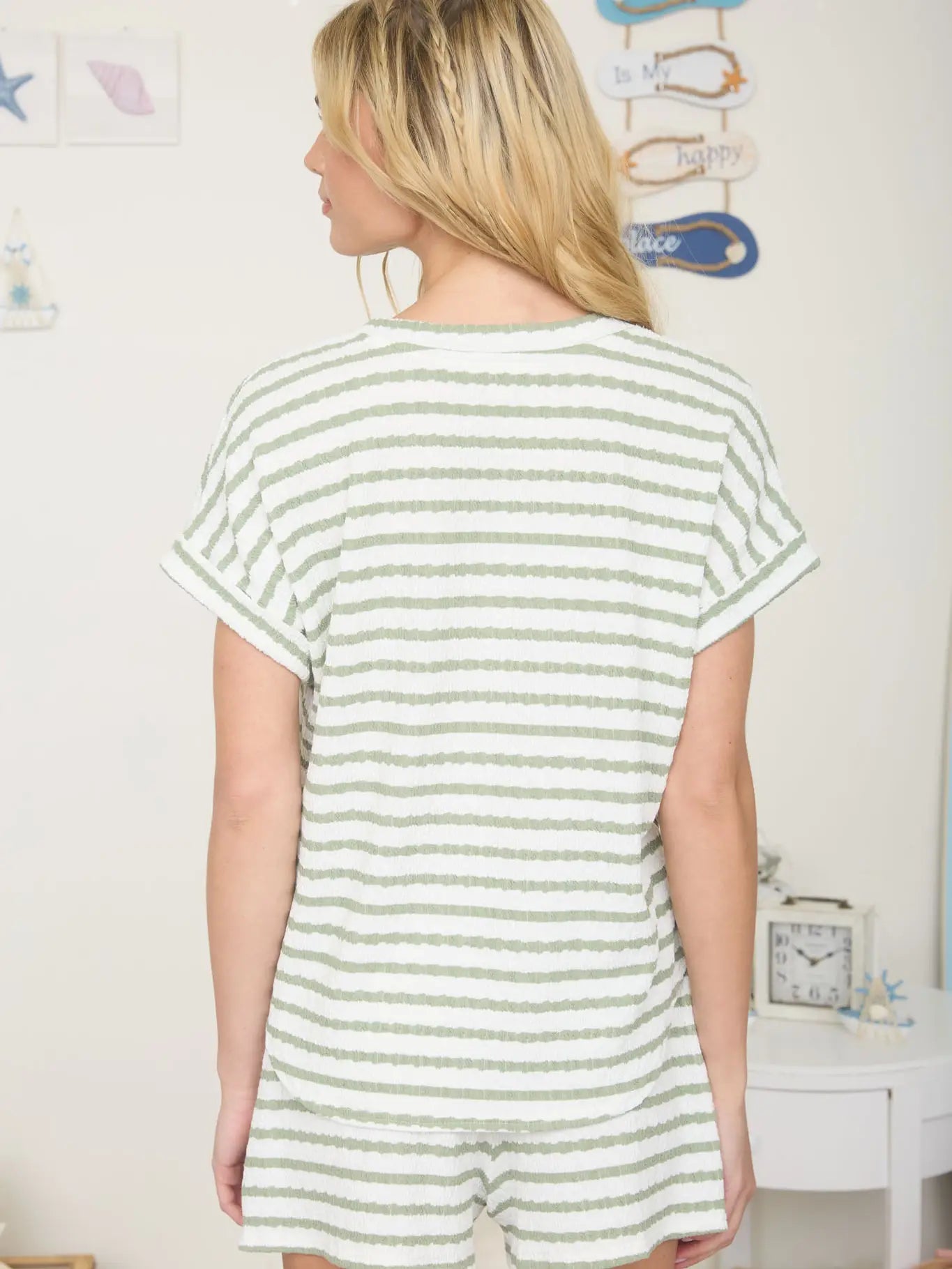 Relax and Repeat Short Sleeve Knit Top -Olive-100 Short Sleeve Tops-Blu Pepper-The Lovely Closet, Women's Fashion Boutique in Alexandria, KY