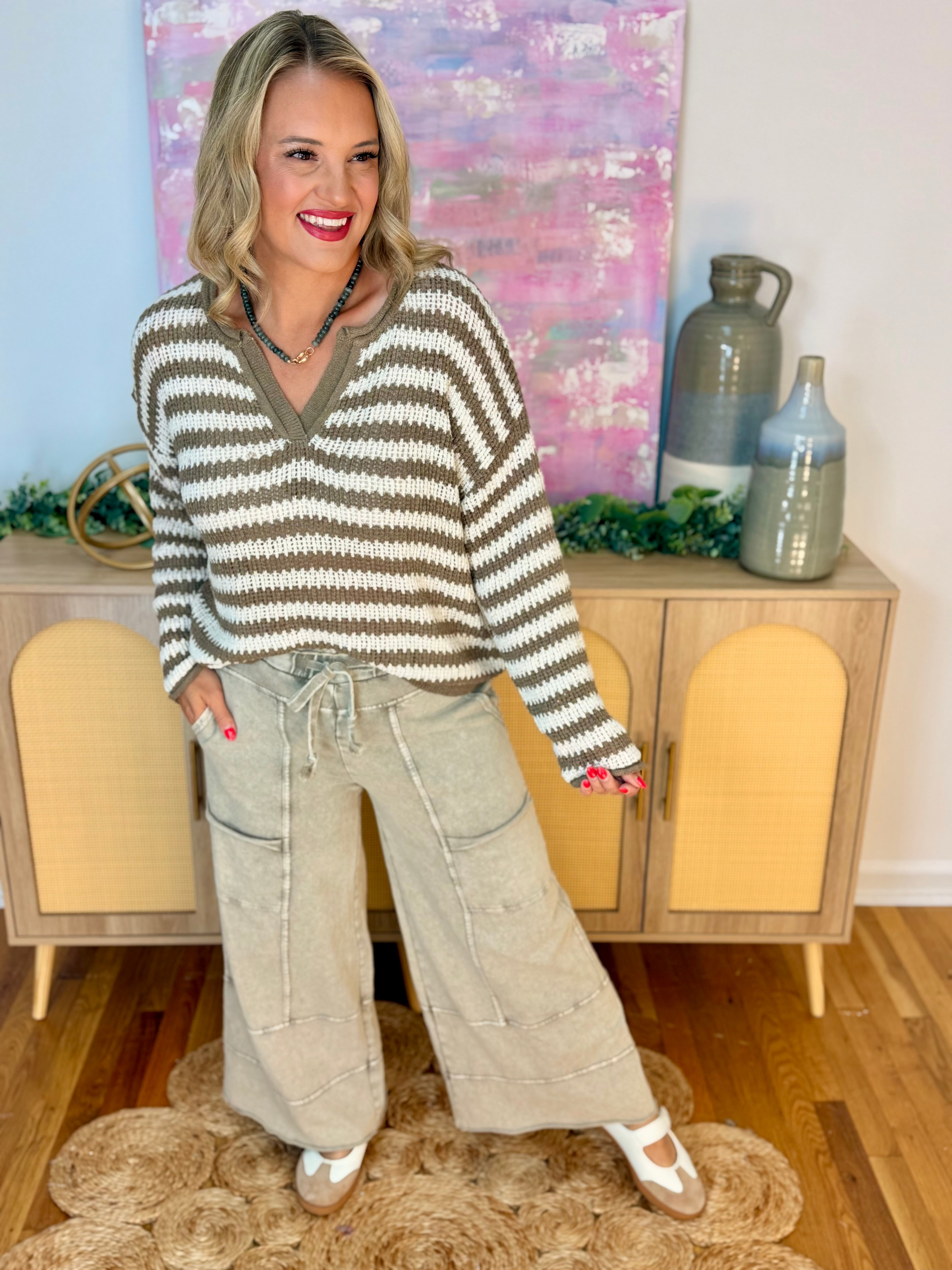 Scenic Route Sweater - Mocha-110 Long Sleeve Top-Blu Pepper-The Lovely Closet, Women's Fashion Boutique in Alexandria, KY