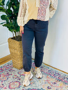 MICA Jogger Pants Charcoal Grey-210 Jeans-Mica Denim-The Lovely Closet, Women's Fashion Boutique in Alexandria, KY