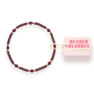 Eleanor Bracelet in Plum: Extended 7.25 inch-bracelet-Beaded Blondes-The Lovely Closet, Women's Fashion Boutique in Alexandria, KY