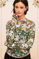 Sheer Long Sleeve Mesh Layering Top - Hazelnut-110 Long Sleeve Top-La Miel-The Lovely Closet, Women's Fashion Boutique in Alexandria, KY