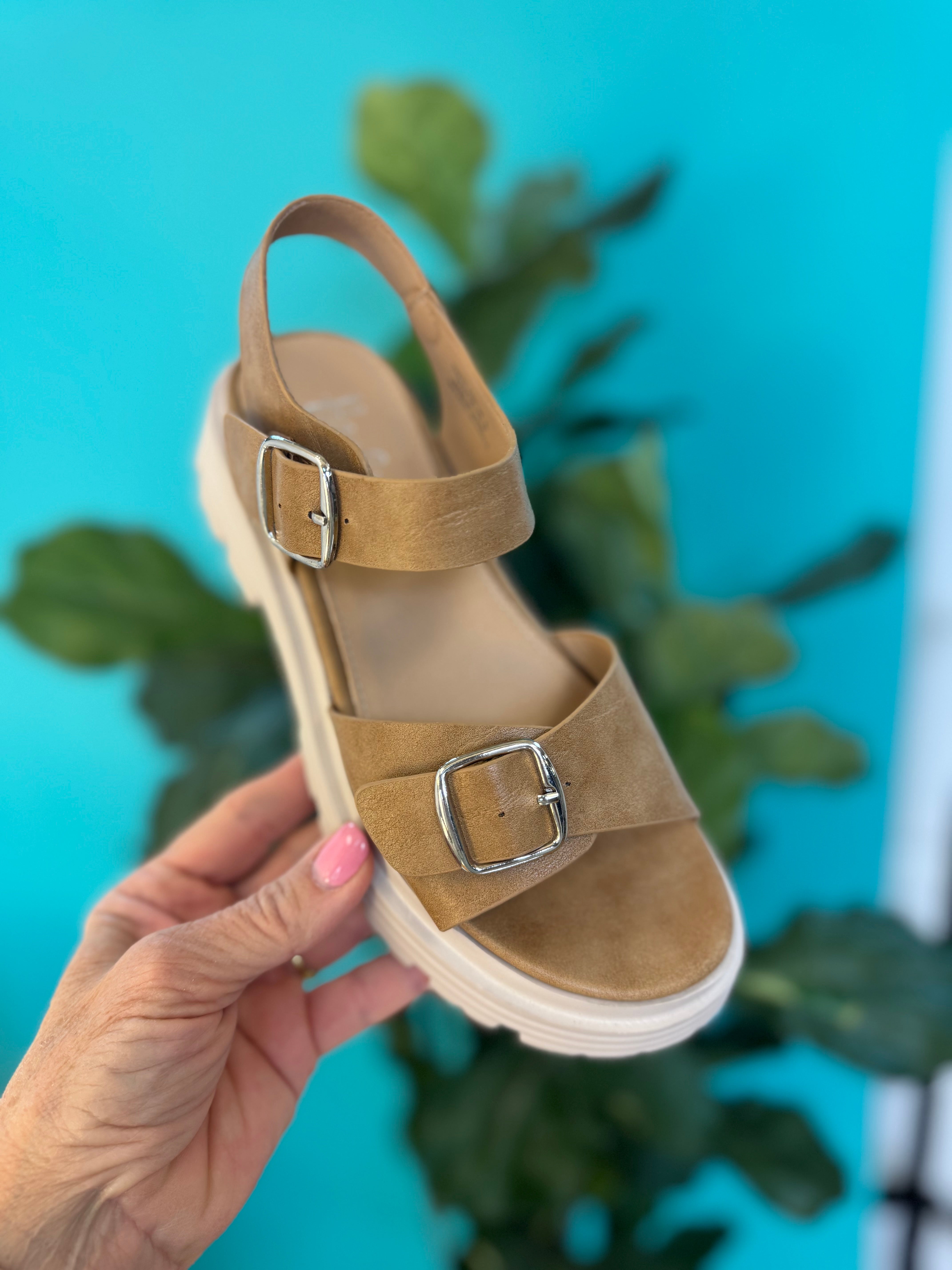 Corkys That's Just Me Sandal - Camel-270 Shoes-Corkys-The Lovely Closet, Women's Fashion Boutique in Alexandria, KY