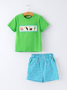 Summer Tropical Embroidered Boys Top/Shorts Set-360 Carolines Closet-Rylee Faith Designs-The Lovely Closet, Women's Fashion Boutique in Alexandria, KY