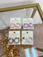 Acrylic Iridescent Post Hoop-Earrings-The Lovely Closet-The Lovely Closet, Women's Fashion Boutique in Alexandria, KY